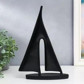 Сувенир полистоун "Парусник" чёрный 29,5х5,5х20,5 см
