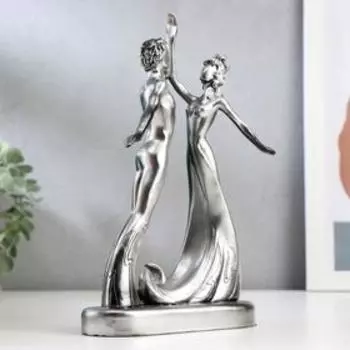 Сувенир полистоун "Первый танец" серебро 23,5х14,5х5,5 см