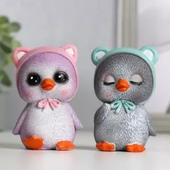 Сувенир полистоун "Пингвинчик в шапочке" МИКС 9,5х5,5х6,6 см