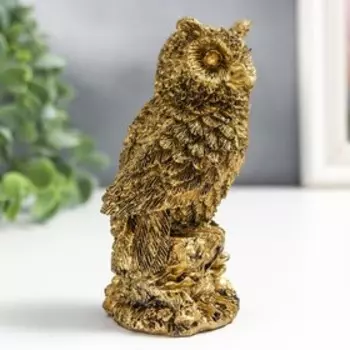 Сувенир полистоун под бронзу "Филин" 11х5х5,5 см