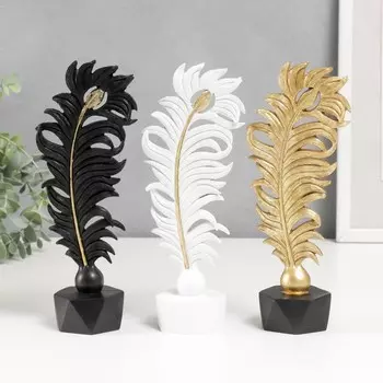 Сувенир полистоун "Пёрышко на подставке" МИКС 23,5х8х5,8 см