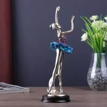 Сувенир полистоун "Прима-балерина в сине-фиолетовой пачке" 29х9х9 см