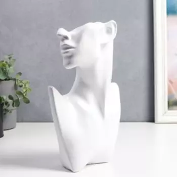 Сувенир полистоун "Профиль девушки" белый 17х26х6 см