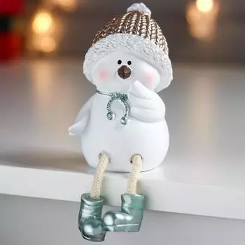 Сувенир полистоун "Птенчик в розовой вязаной шапке" 10х7х6 см