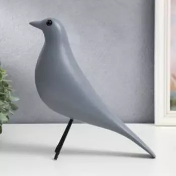 Сувенир полистоун "Птица" серая 28х23,5 см