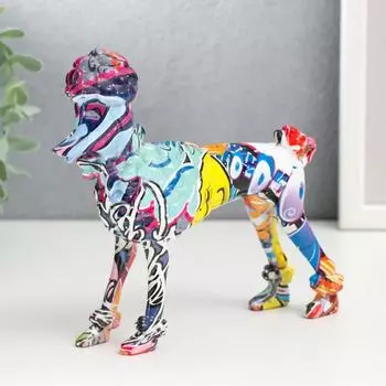 Сувенир полистоун "Пудель" граффити 15,5х5,5х17,5 см