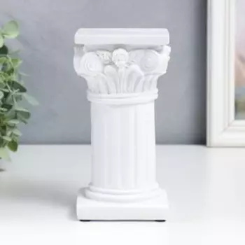 Сувенир полистоун "Римская колонна квадратная большая" белый 17,5х9х9,5 см