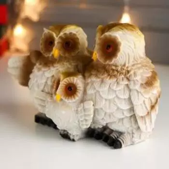 Сувенир полистоун "Семейство сов - трио" 12,5х11х18 см