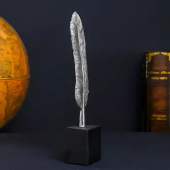 Сувенир полистоун "Серебряное перо" 30,3х5,4х5 см
