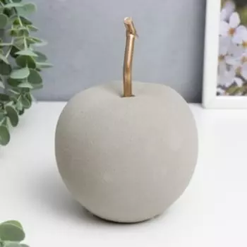 Сувенир полистоун "Серое матовое яблоко" 15х11 см