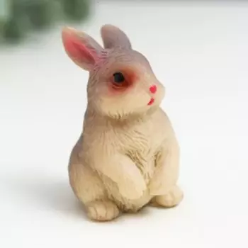 Сувенир полистоун "Серый пухлый кролик" МИКС 3,8х2,8х2,6 см