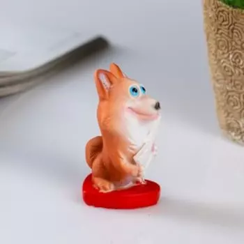 Сувенир полистоун "Щеночек лайки с подарком" МИКС 6,6х4,9х3,9 см