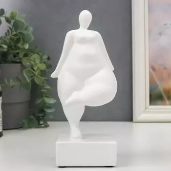 Сувенир полистоун "Шикарная пышечка - баланс" белая 19,5х7х8,5 см