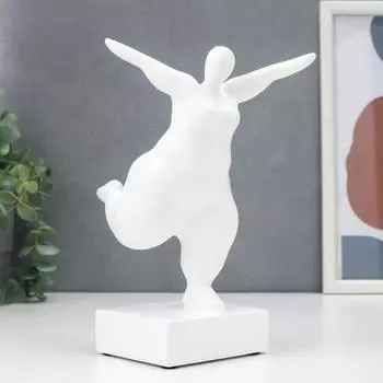 Сувенир полистоун "Шикарная пышечка - равновесие" белая 23х11х17,5 см