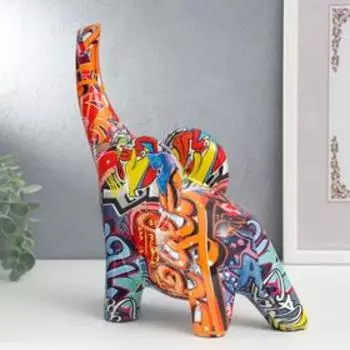 Сувенир полистоун "Слоник" граффити 26х9х24 см