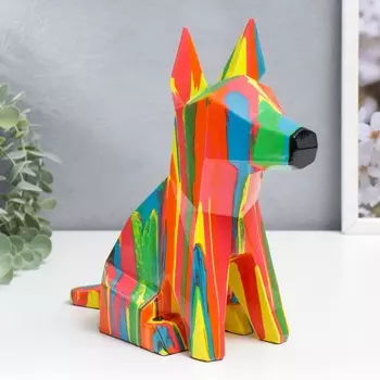 Сувенир полистоун "Собака" подтёки краски 22,5х10,5х25,5 см