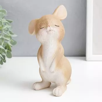 Сувенир полистоун "Сонный зайчишка" 9х9х16 см