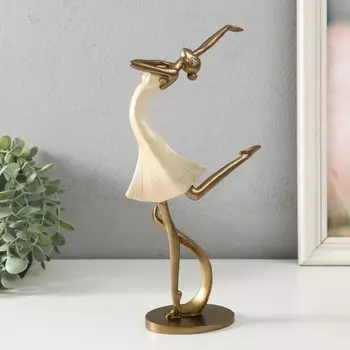 Фигурка полистоун «Танцовщица», песочная с бронзой, 13.5727.5 см