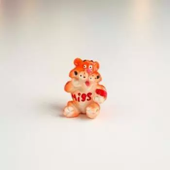 Сувенир полистоун "Тигр силач-романтик" МИКС 3,5х1,5х3 см