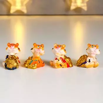 Фигурка полистоун «Тигра с тележкой золота», 2.41.62 см, МИКС