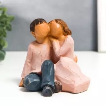 Сувенир полистоун "Влюблённые - нежность" МИКС 10 см