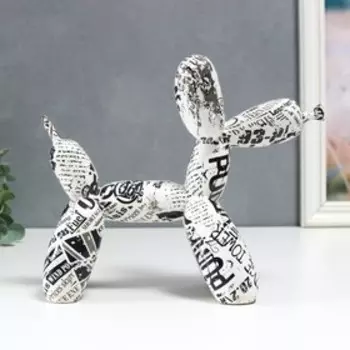 Сувенир полистоун "Воздушный шарик - собачка" газета 21х10х26 см