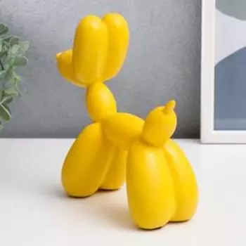 Сувенир полистоун "Воздушный шарик - собачка" жёлтый 19,5х7х18 см