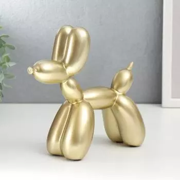 Сувенир полистоун "Воздушный шарик - собачка" золото 19х7,5х20 см