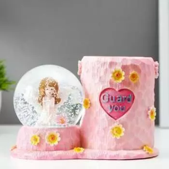 Стеклянный шар свет, для ручек "Ангел-фея" d=8 см МИКС 11,6х17,4х11,6 см