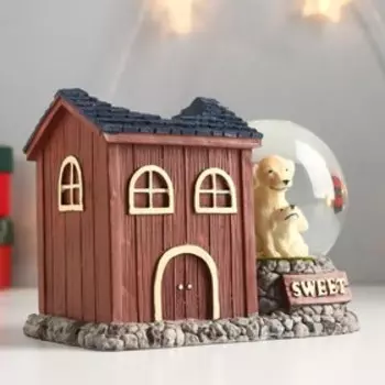 Стеклянный шар свет/для ручек "Собаки" 11,5х9х16,5 см