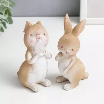 Сувенир полистоун "Зайчишка - размышляйка" МИКС 7х6х12 см