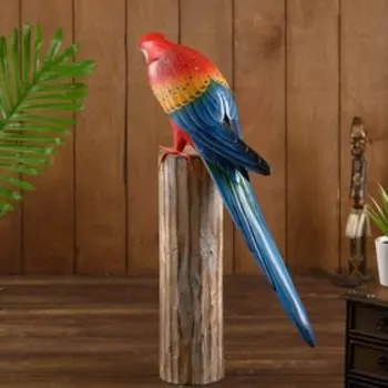 Сувенир "Попугай" дерево 10х15х50 см