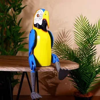 Сувенир "Попугай" висячие лапки, дерево 38 см