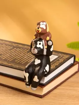 Сувенир «Пёс с щенком», 4.5411 см, дерево