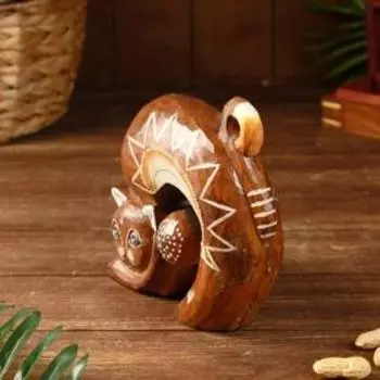 Сувенир "Прячущийся кот" дерево 18х6х18 см