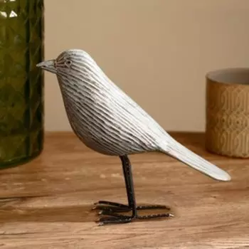 Сувенир "Птичка" дерево 17 см, серый