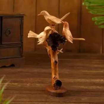 Сувенир "Птички на ветке" дерево 15х10х20 см