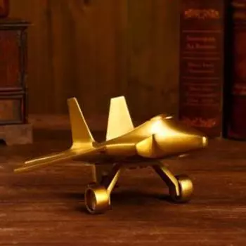 Сувенир "Самолёт" алюминий 32,4х25,4х14 см (никелевое покрытие)