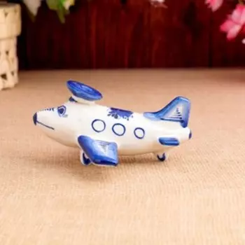 Сувенир "Самолётик", 6 см, гжель