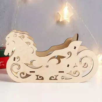 Сувенир "Сани-Кони" 24,5х13,5х8 см (набор 5 деталей)