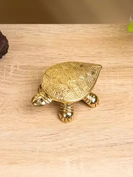 Сувенир-шкатулка "Черепаха в ромбики" латунь 10х6х3 см