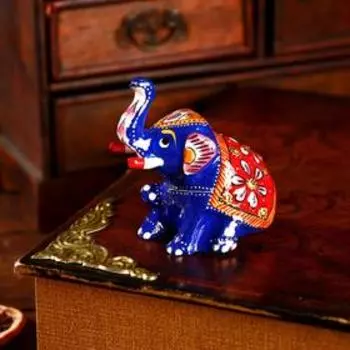 Сувенир "Синий слонёнок"алюминий 5х4х6 см МИКС