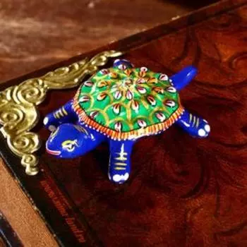 Сувенир "Синяя черепашка"алюминий 9х6,5х2 см