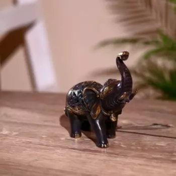 Сувенир "Слон" 13,5х13,5 см, бронза