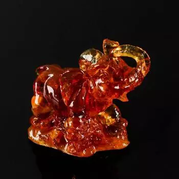 Сувенир "Слон", 4 см, янтарь