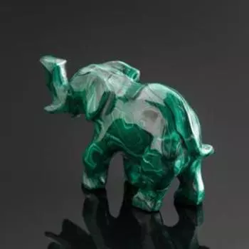 Сувенир "Слон большой", натуральный малахит
