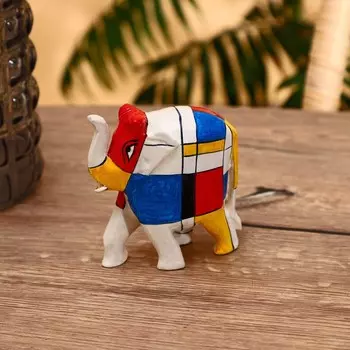 Сувенир "Слон мозаика" дерево 10 см