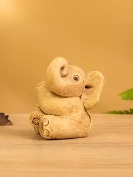 Сувенир «Слоненок», 76.55 см, керамика, бежевый