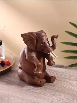 Сувенир "Слоненок" дерево суар 9х14х20 см