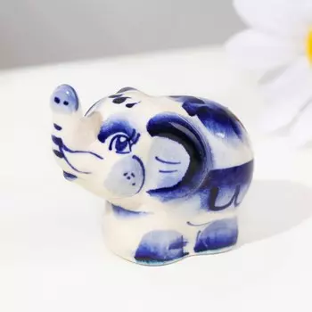 Сувенир «Слоник», 4 см, гжель